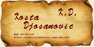 Kosta Đošanović vizit kartica